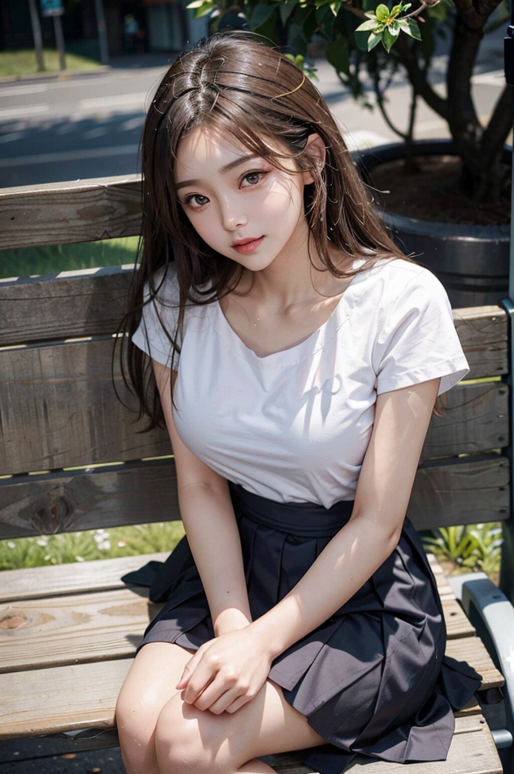 @公園のベンチ