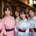 修学旅行の夜、浴衣を着せ女子生徒とたちと温泉街に繰り出したら男たちの嫉妬に遭った。でも最後に… 2枚目