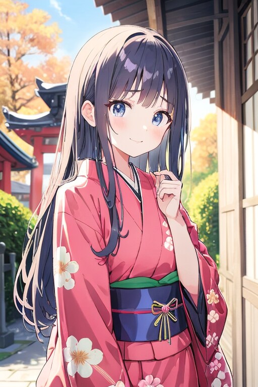 和装女子　京都にて