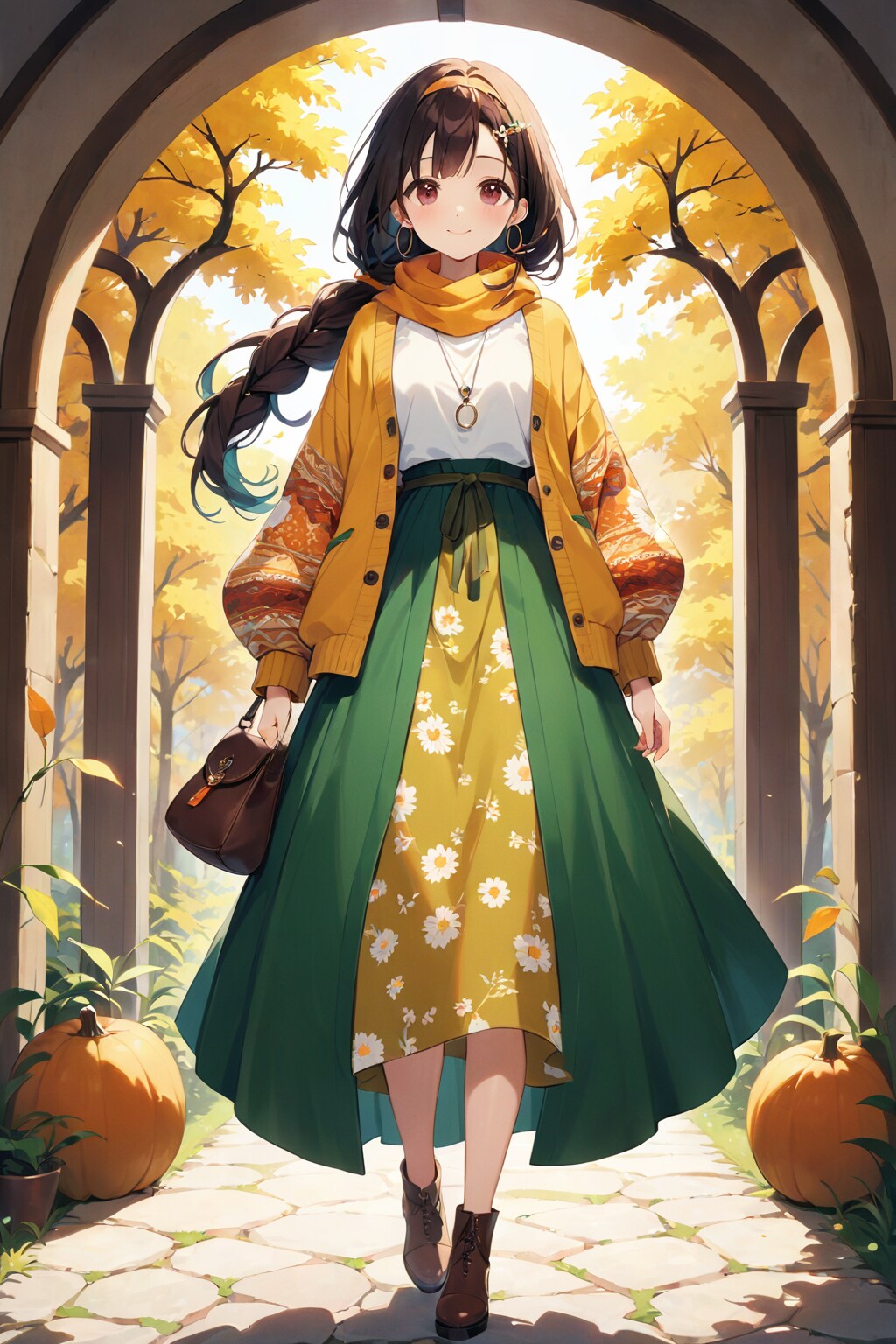 ボヘミアン風コクーン・シルエット衣装　かぐやちゃん | の人気AIイラスト・グラビア