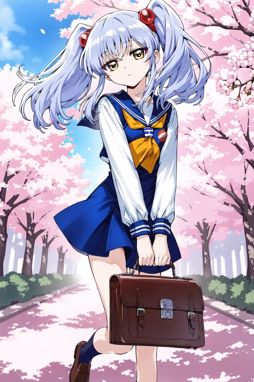 桜並木とホシノ・ルリ