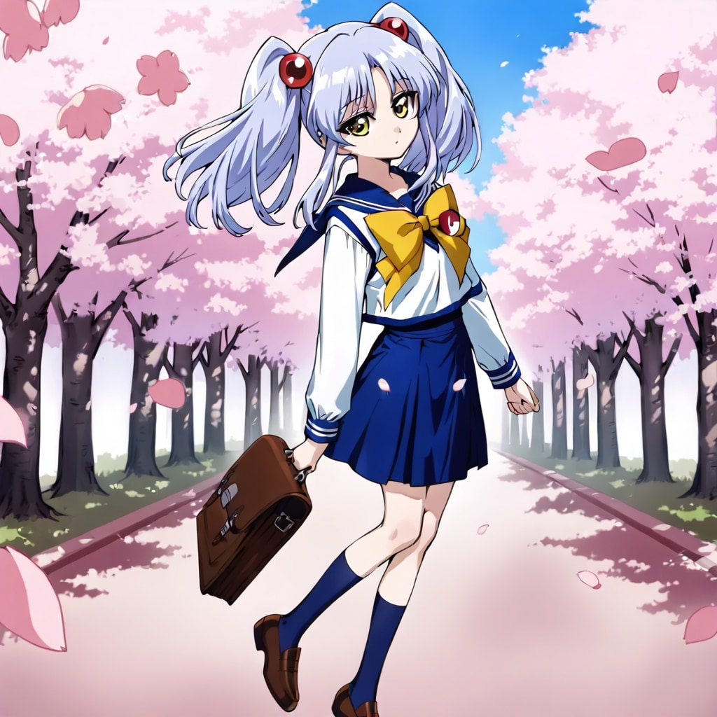 桜並木とホシノ・ルリ