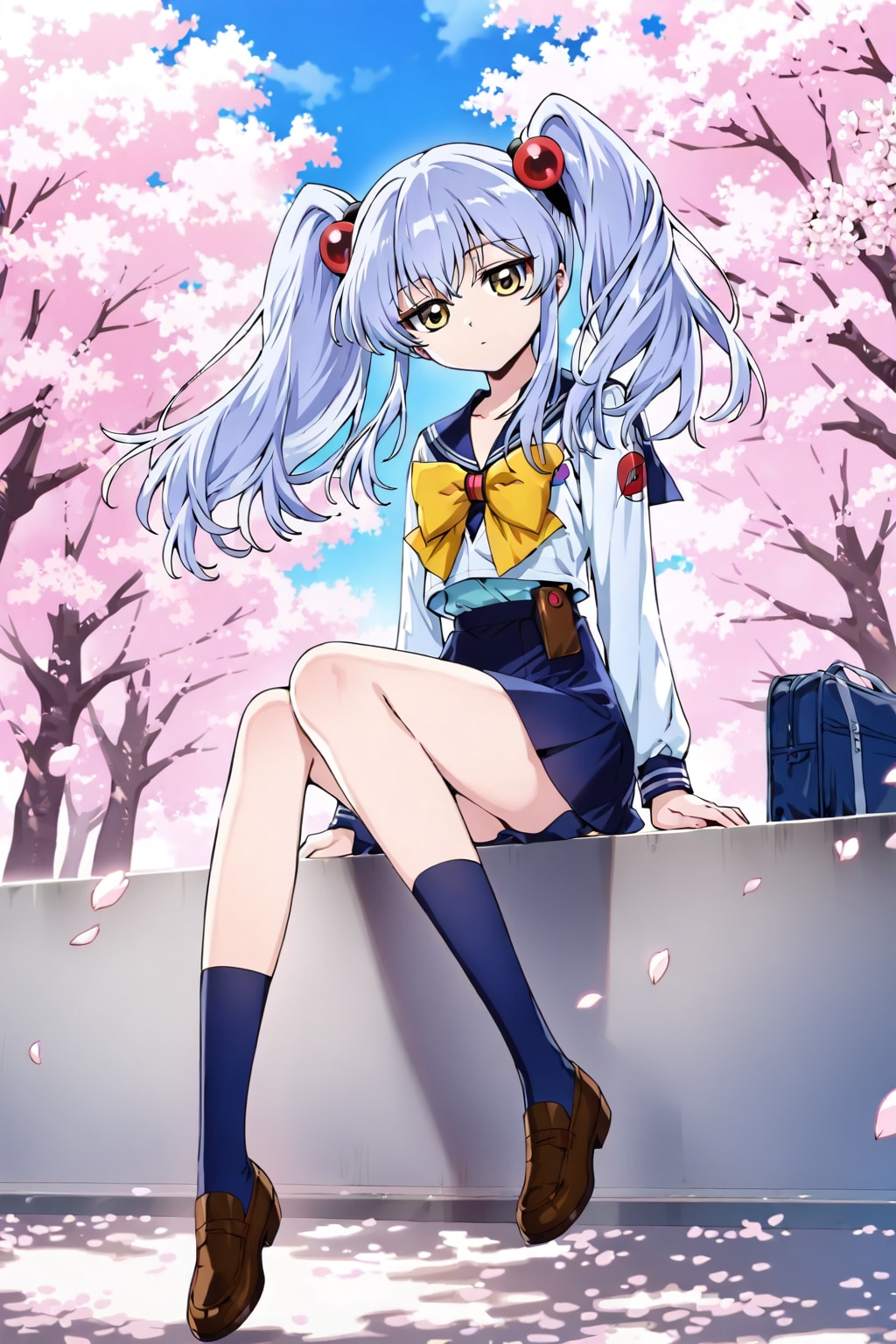 桜並木とホシノ・ルリ