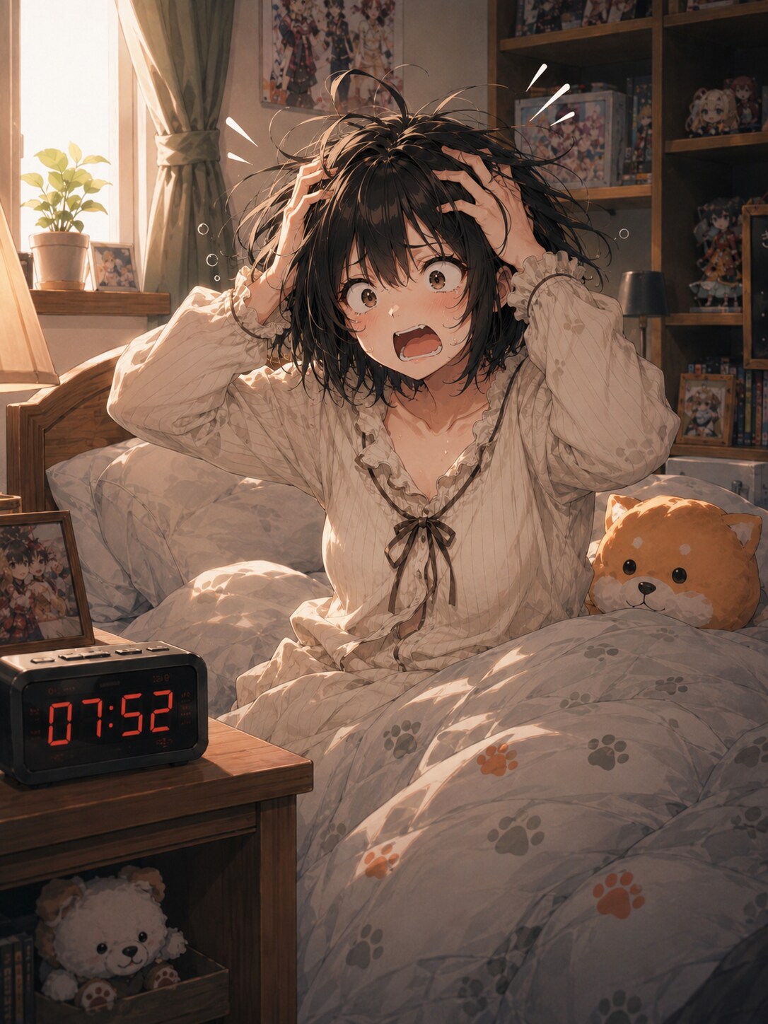 寝坊だ！