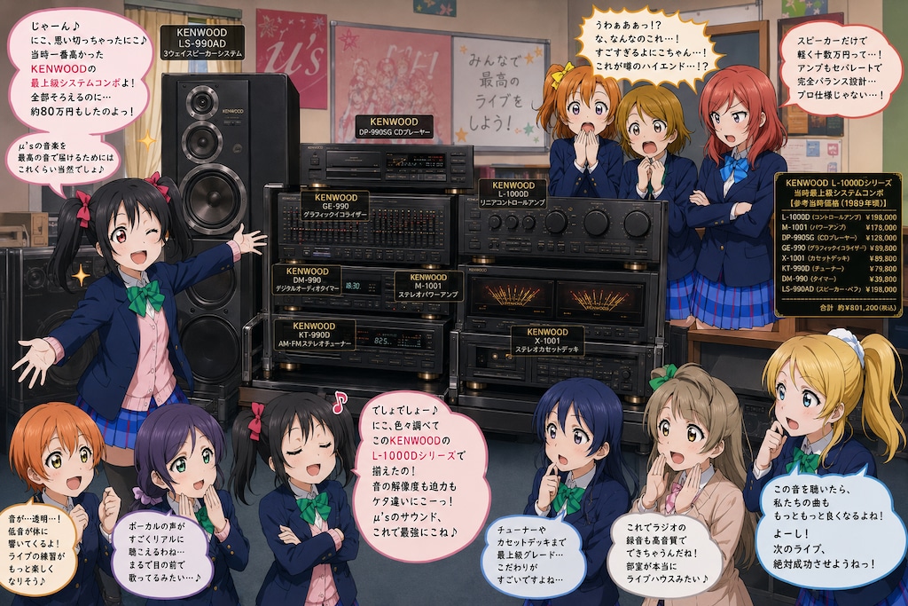 μ'sの部室に超弩級のKENWOODのシステムコンポがやってきた