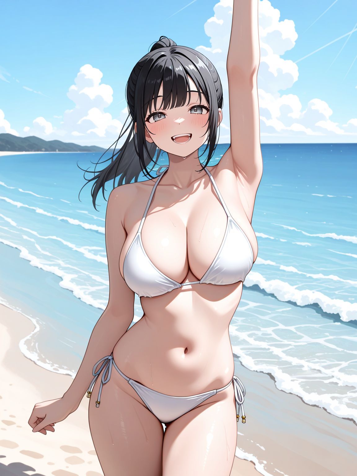 白ビキニ少女