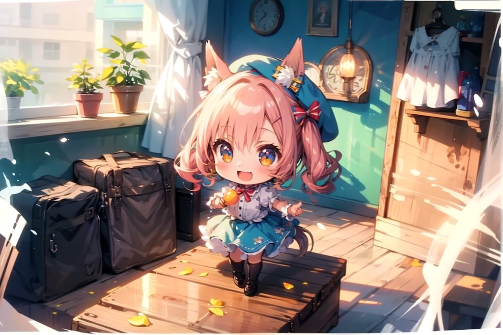 ハンガーに、服が掛かっている(半袖。