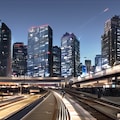 駅の夜景 4枚目