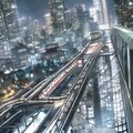 駅の夜景 5枚目
