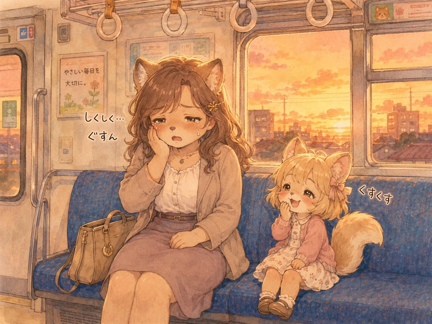 電車の中ではがいたくなっちゃった…