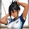髪を後ろに纏めて 9枚目