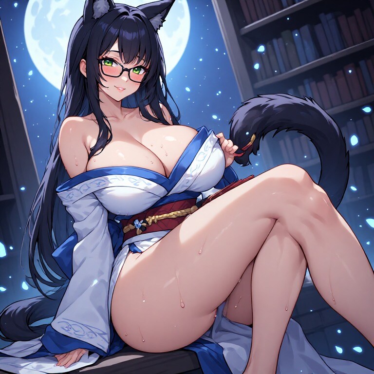 黒髪メガネ　ネコ獣人化Ver.R-15