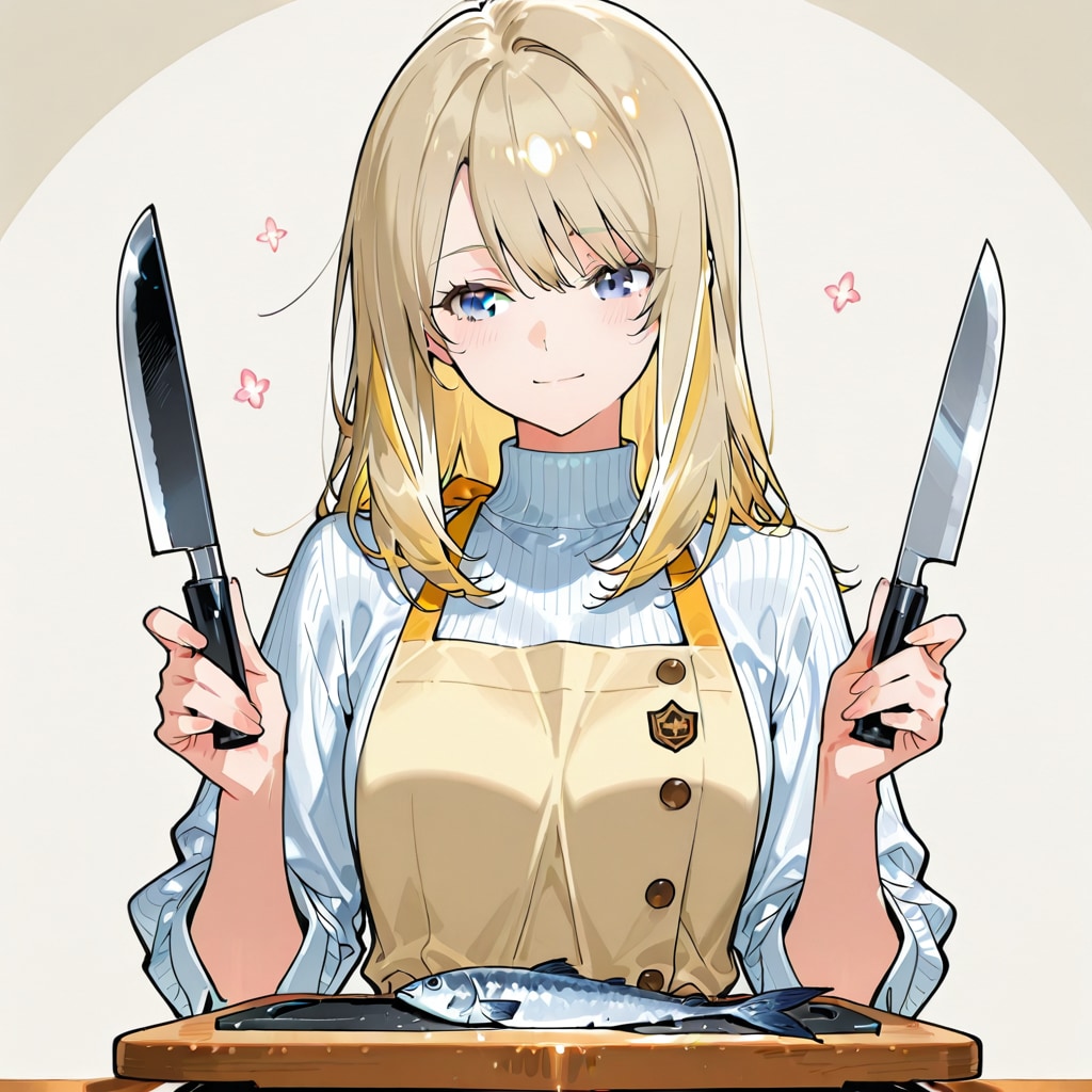 さかなを捌くのに再度挑戦 | の人気AIイラスト・グラビア