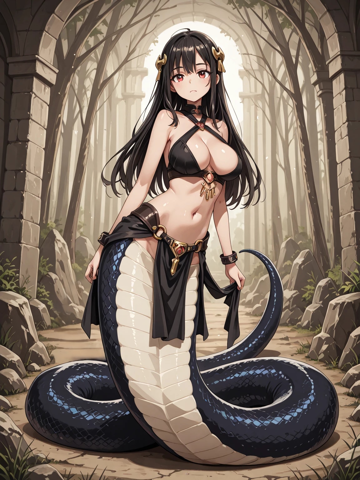 古の神殿に舞う黒蛇の姫