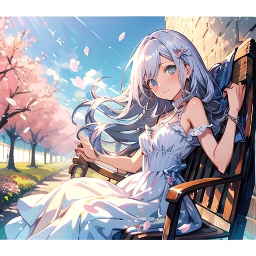 桜さく道の真ん中にベンチ置くなよ | の人気AIイラスト・グラビア