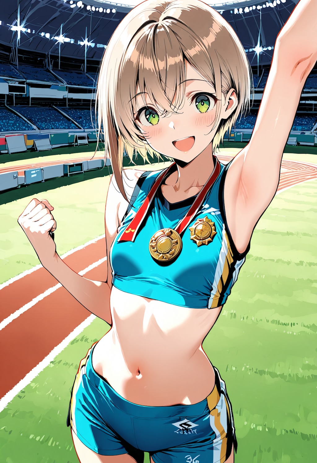 メダルを見せに来てくれる後輩ちゃん