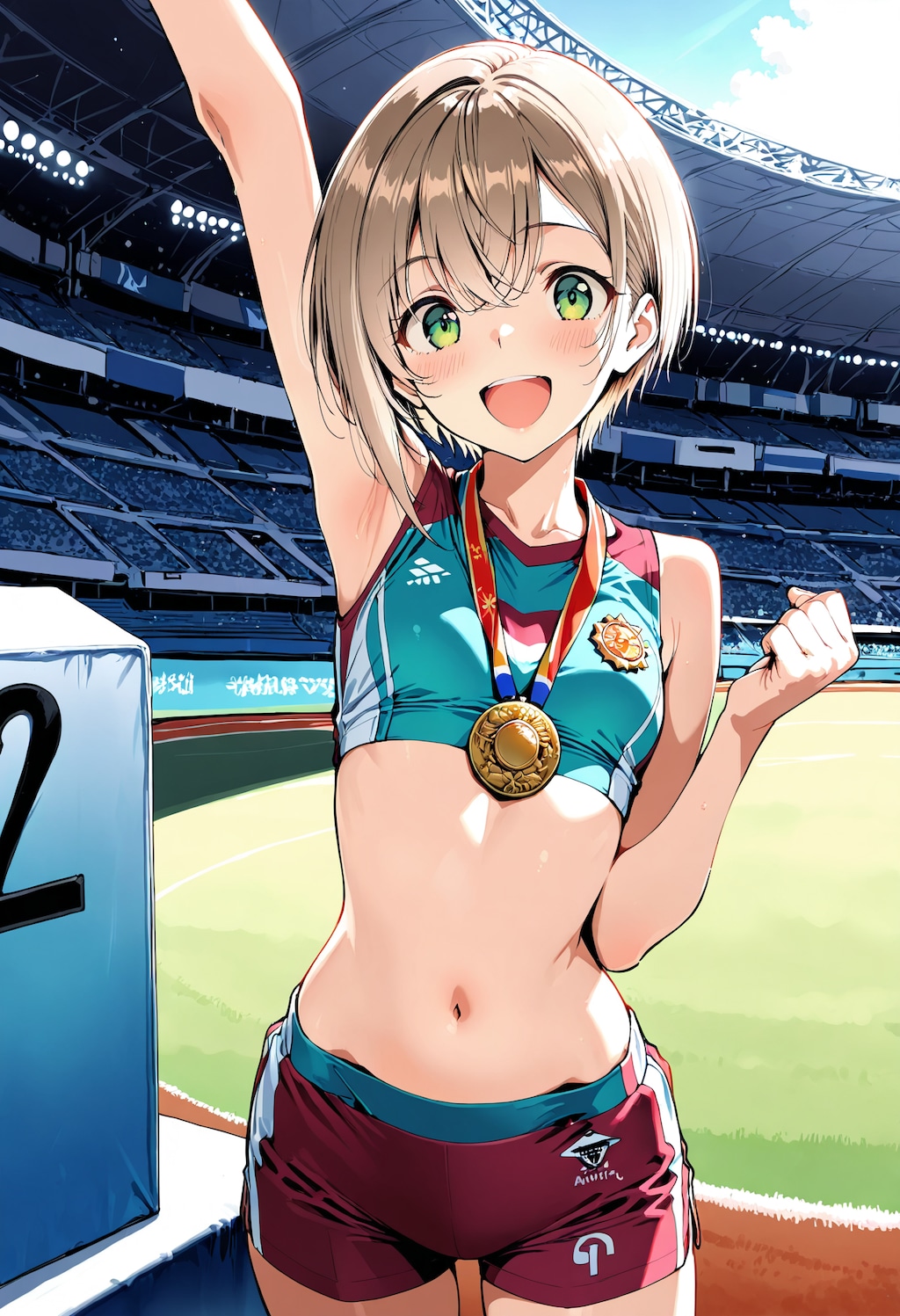 メダルを見せに来てくれる後輩ちゃん