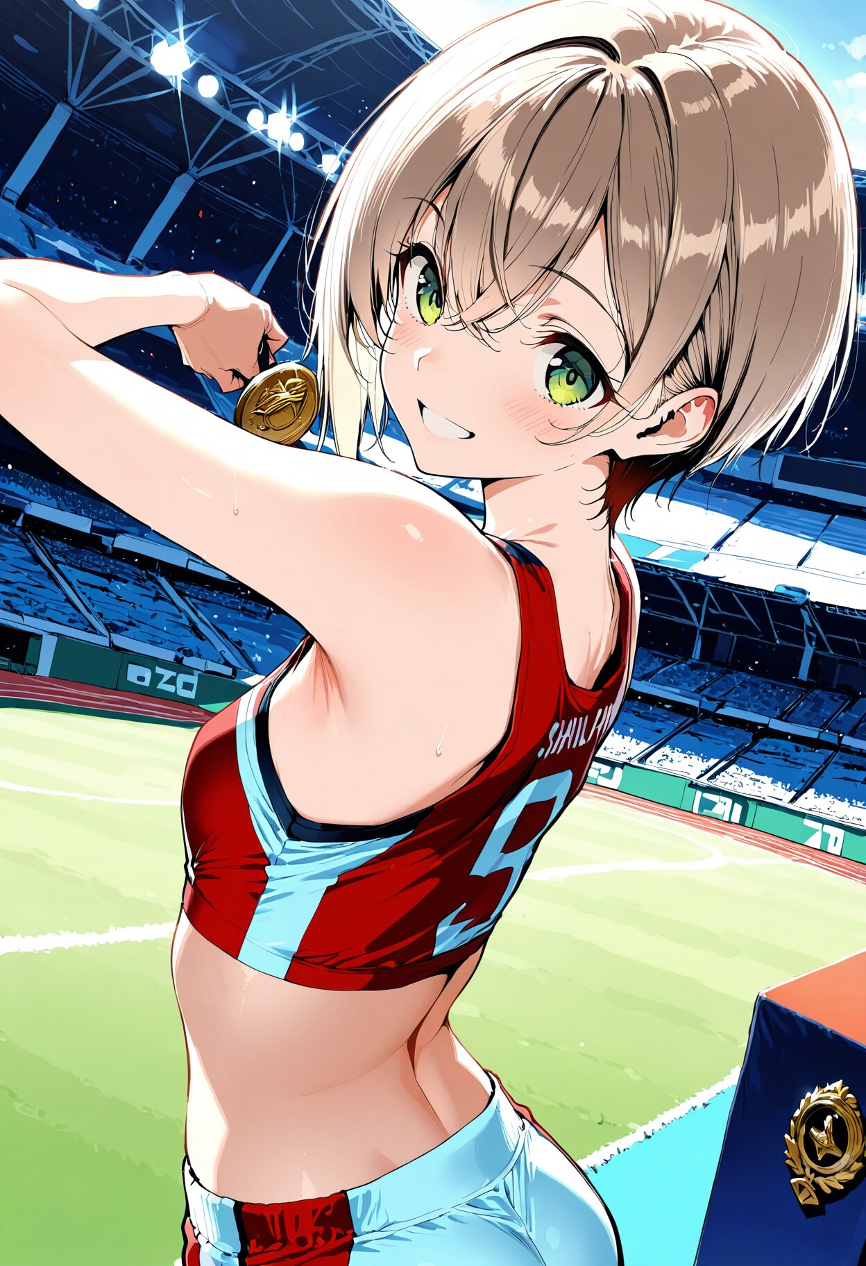 メダルを見せに来てくれる後輩ちゃん