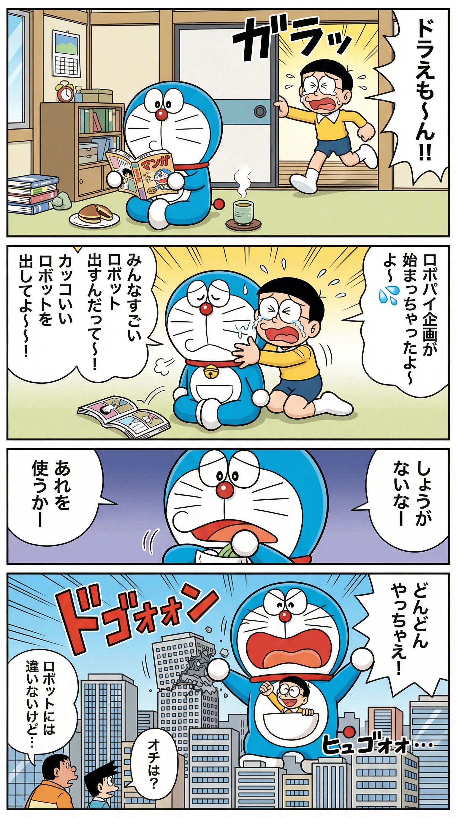 未来の世界のネコ型ロボット