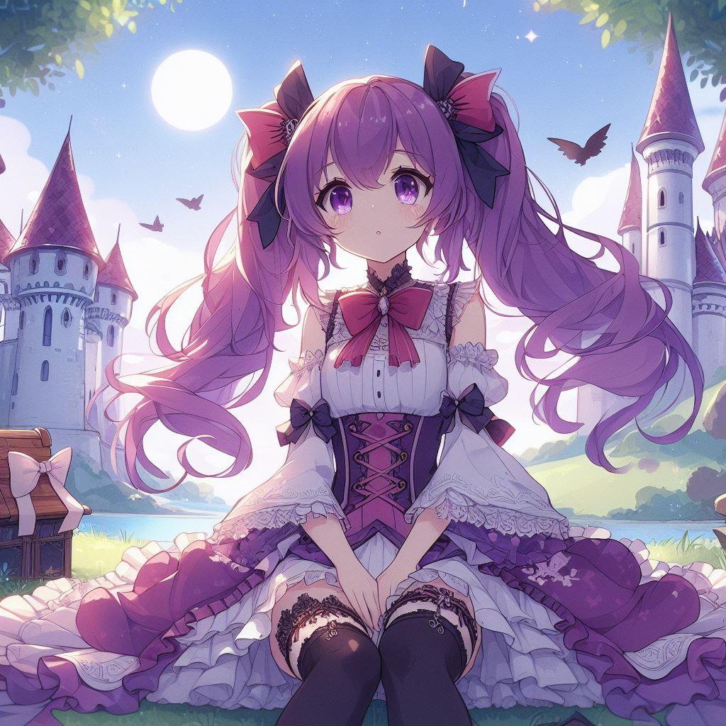 お城と女の子 a girl with the castle