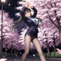 桜と踊るお姉さん 2枚目