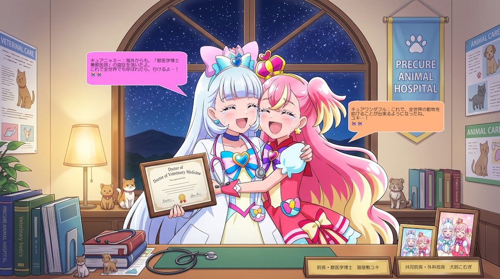 キュアニャミー、獣医学博士に合格した