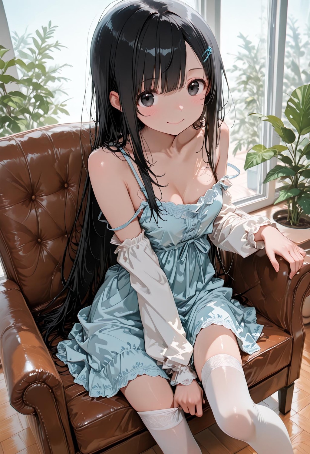 Adjusting thighhighs