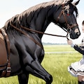 メイドさんと愛馬 2枚目