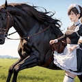 メイドさんと愛馬 5枚目