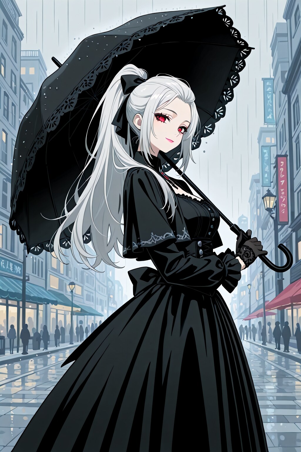 雨と女の子