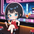ちび過ぎる美女とバーカウンター 4枚目