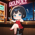 ちび過ぎる美女とバーカウンター 6枚目
