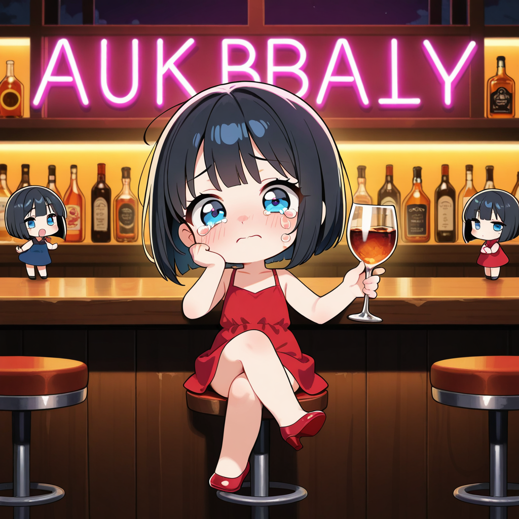 ちび過ぎる美女とバーカウンター