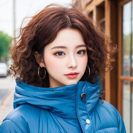 カーリーボブ | の人気AIイラスト・グラビア