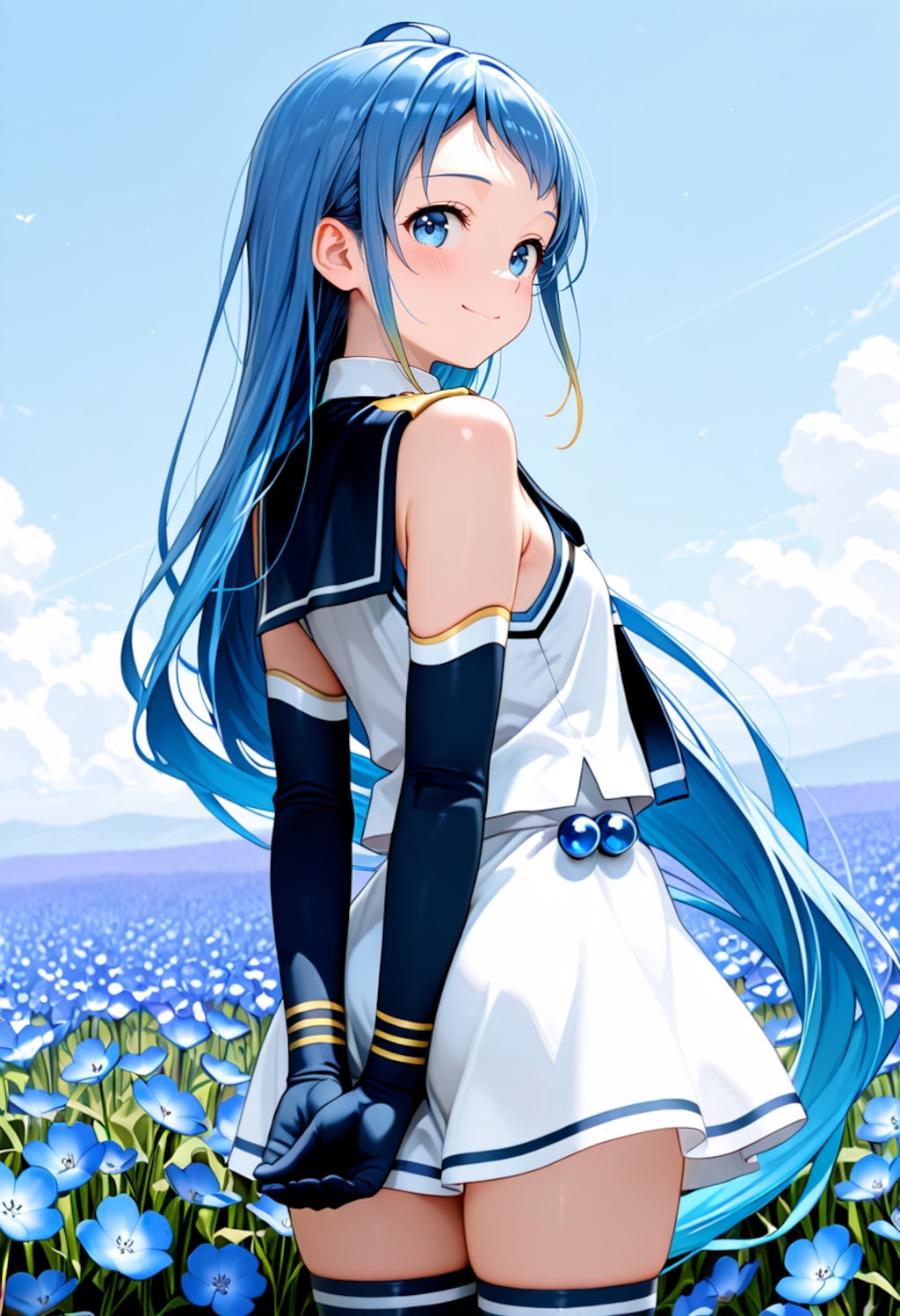 提督！ネモフィラがこんなにいっぱい！