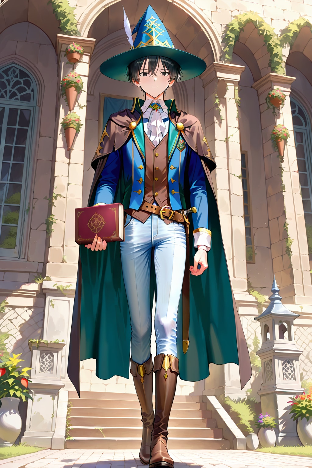 ファンタジー遺跡地下、アニメ風若き司教1-1-2-3-4-4-5-8-5