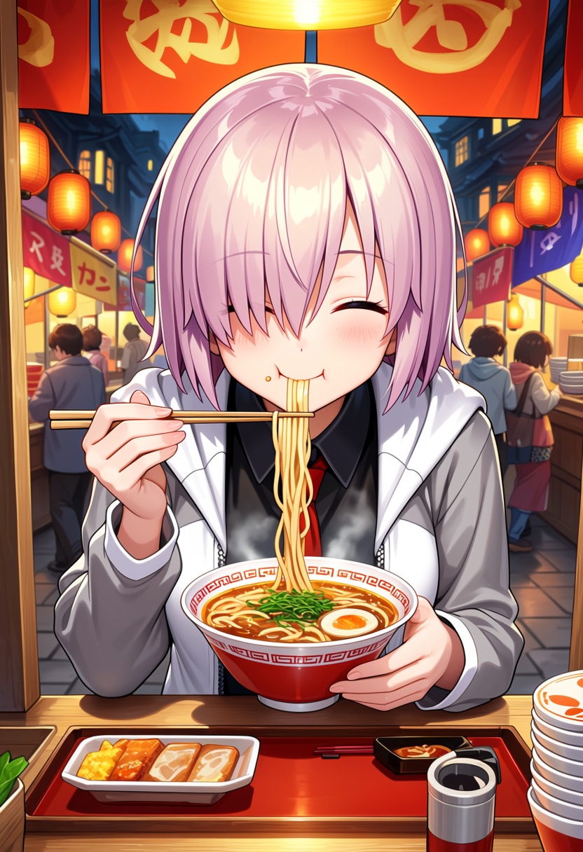 屋台ラーメンと幸せな時間 | の人気AIイラスト・グラビア