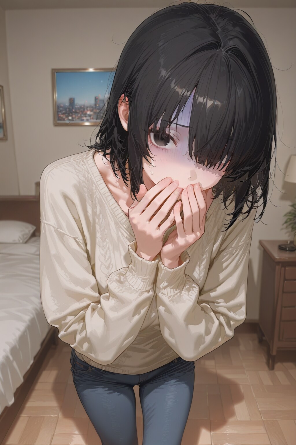 めかくれ女子＃４５ | の人気AIイラスト・グラビア