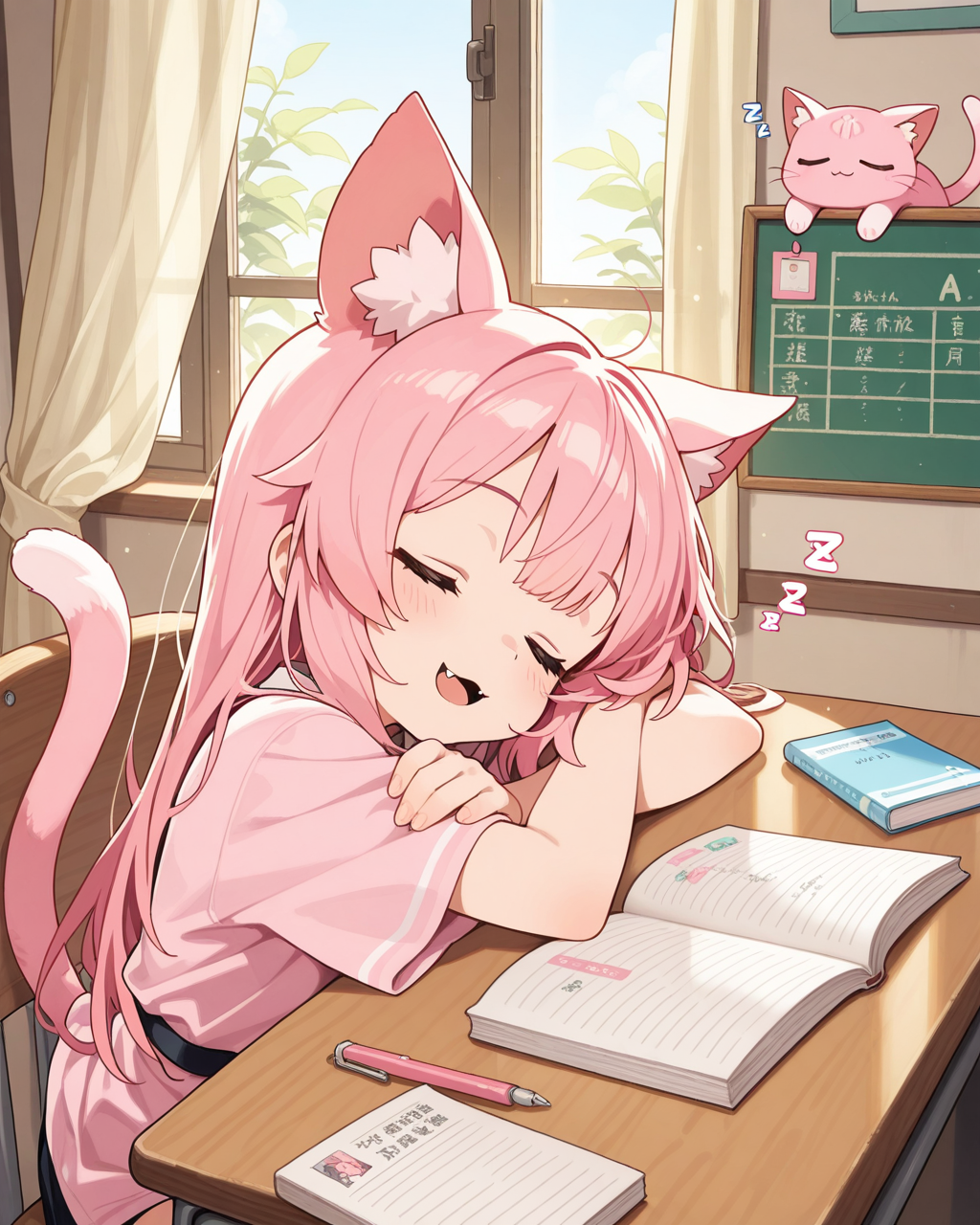真剣に宿題に取り組むうちのねこ。 | の人気AIイラスト・グラビア