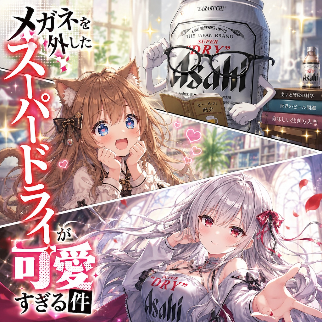 メガネを外したスーパードライが可愛すぎる件の表紙