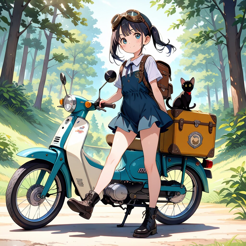 スクーター好きな彼女 | の人気AIイラスト・グラビア