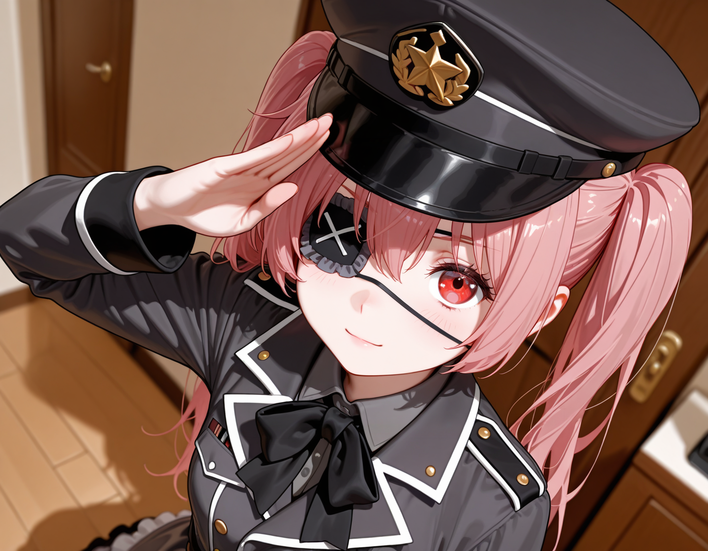 眼帯ミリタリードレスツインテールちゃん２ | の人気AIイラスト・グラビア