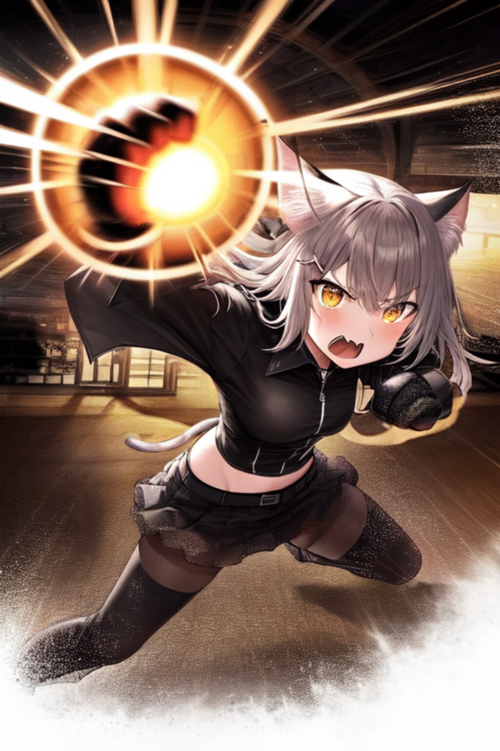 エネルギッシュな猫たち
