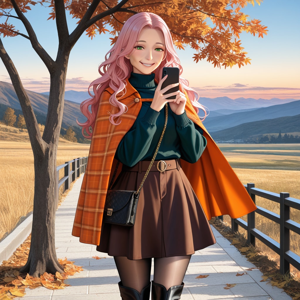 行楽の秋、紅葉よりベストショット | の人気AIイラスト・グラビア