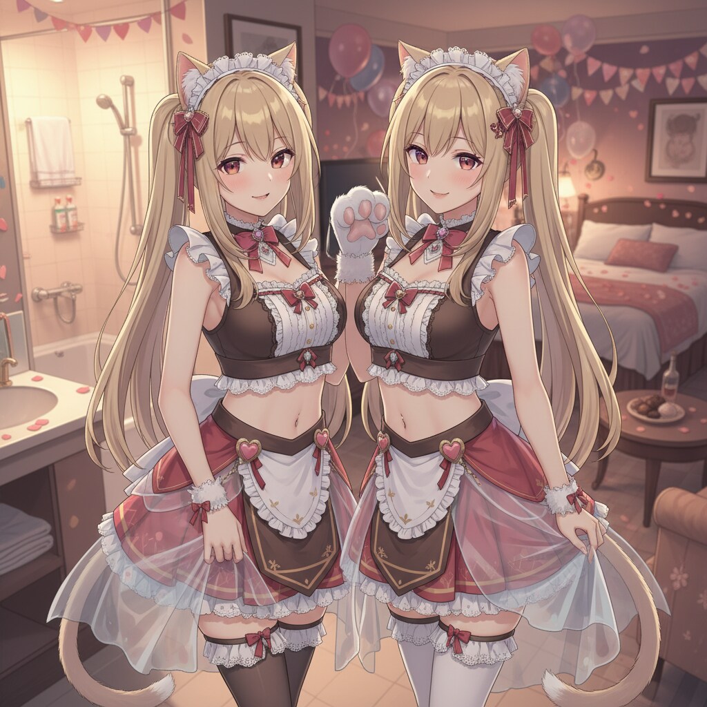 金ツイにゃん。2月14日 #バレンタインデー。バレンタインメイド。