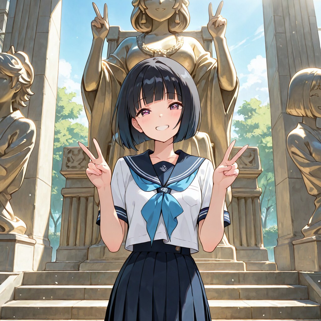 ダブルピーススタチュー