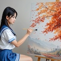 紅葉を描く君 9枚目