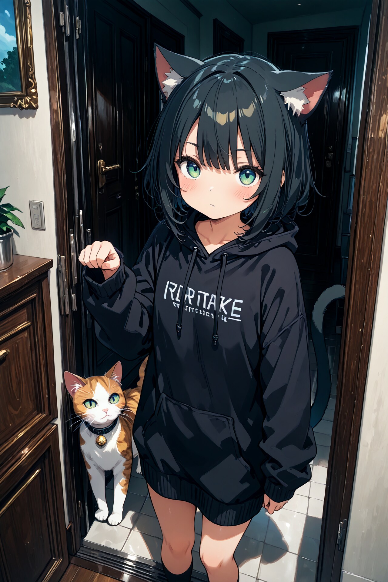 猫と一緒