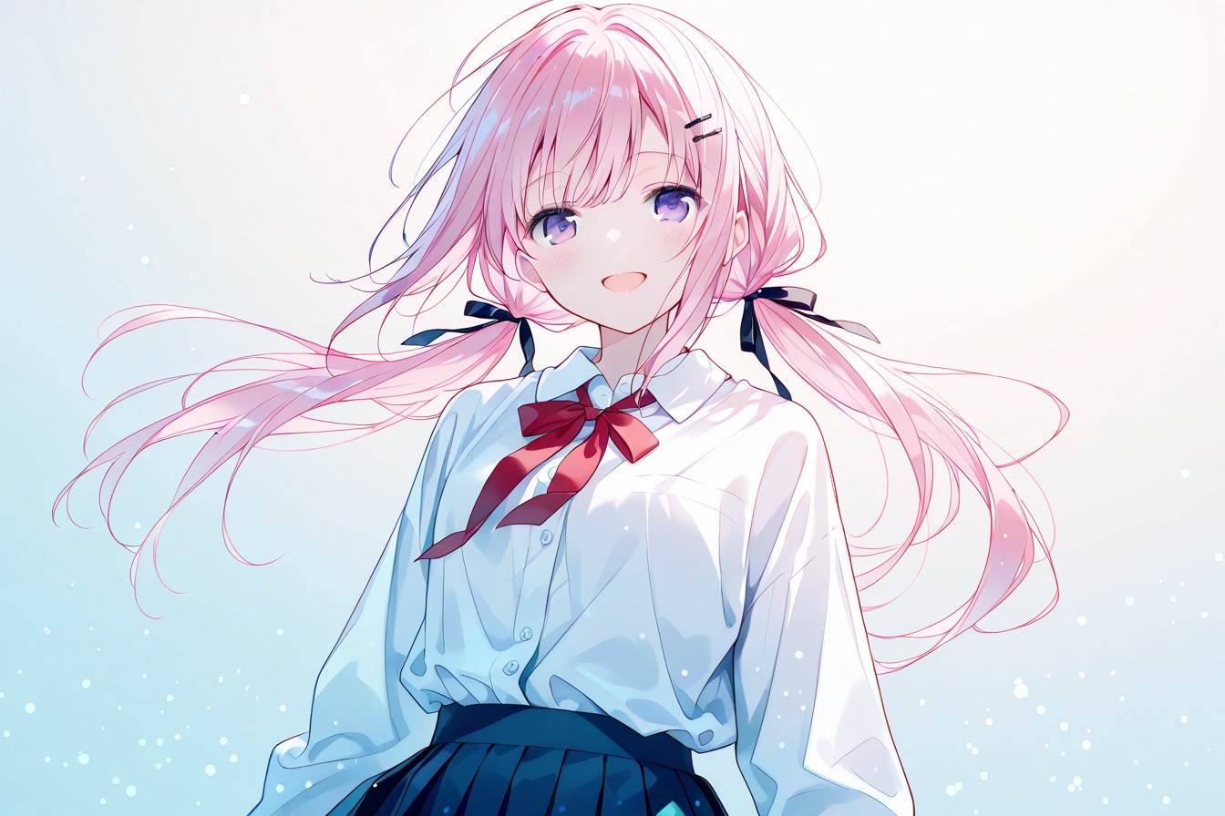 桃香、淡い光の中で微笑む | の人気AIイラスト・グラビア