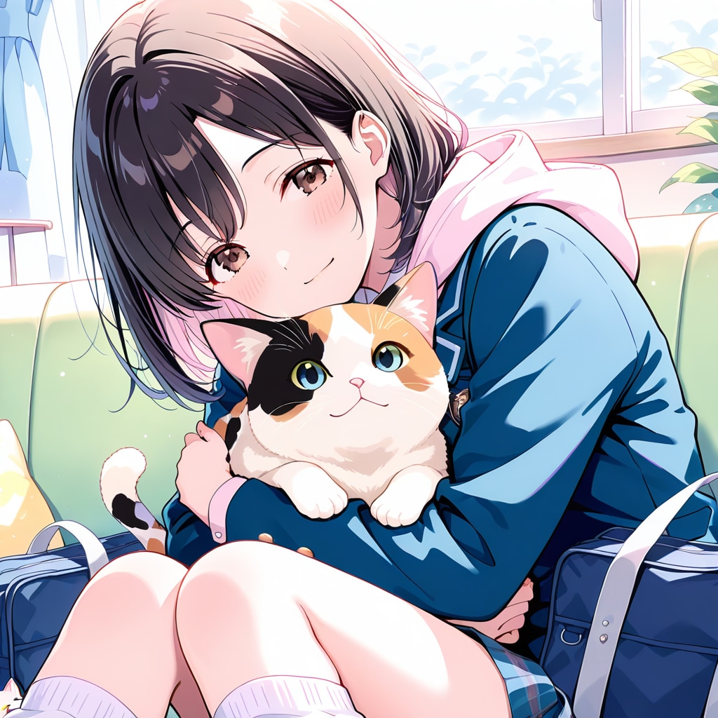 おはよう三毛殿（１５）ブレザー　HARPY | の人気AIイラスト・グラビア